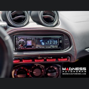 Alfa Romeo 4C Center Console Switch Bank Trim Set - Carbon Fiber - Red Candy